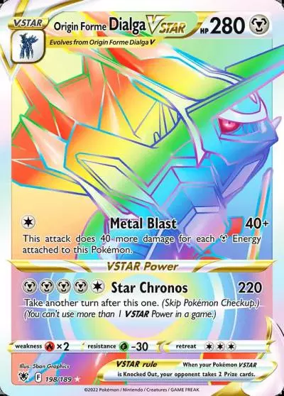 Origin Forme Dialga VSTAR 198/189 Astral Radiance Pokemon card