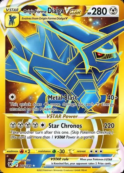 Origin Forme Dialga VSTAR 210/189 Astral Radiance Pokemon card