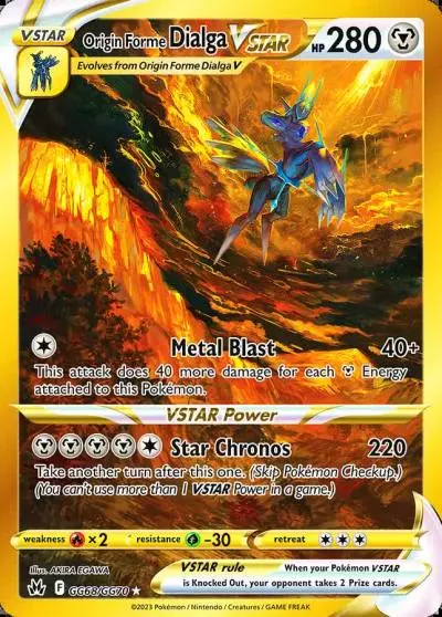 Origin Forme Dialga VSTAR GG68/70 Crown Zenith Galarian Gallery Pokemon card