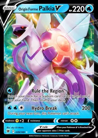 Origin Forme Palkia V 39/189 Astral Radiance Pokemon card