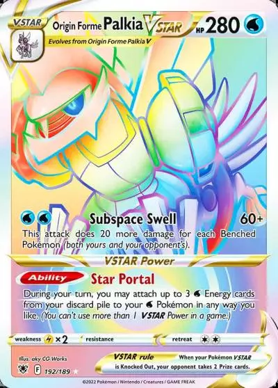 Origin Forme Palkia VSTAR 192/189 Astral Radiance Pokemon card