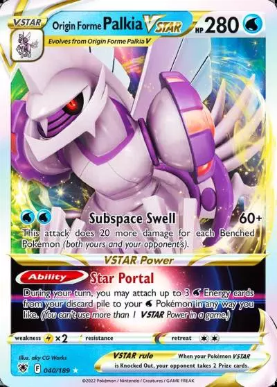 Origin Forme Palkia VSTAR 40/189 Astral Radiance Pokemon card