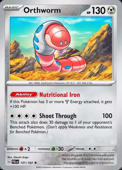 Orthworm 151/193 Paldea Evolved Pokemon card