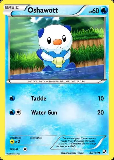 Oshawott 27/114 Black & White Pokemon card