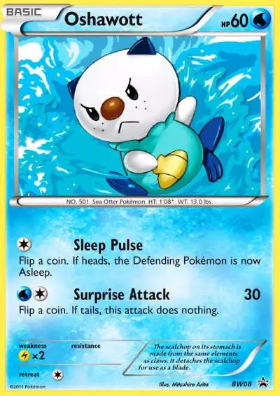 Oshawott BW08/101 BW Black Star Promos Pokemon card