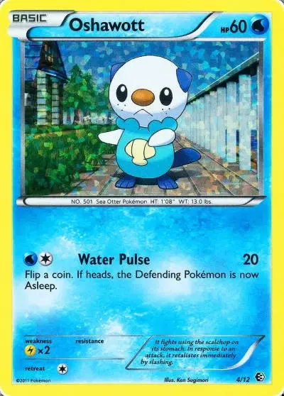 Oshawott 4/12 McDonald's Collection 2011 Pokemon card