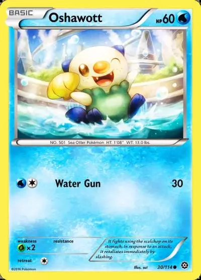Oshawott 30/114 Steam Siege Pokemon card