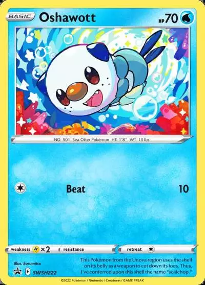Oshawott SWSH222/307 SWSH Black Star Promos Pokemon card