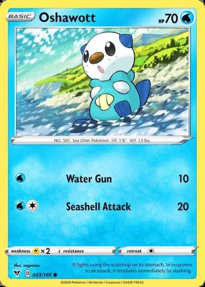 Oshawott 33/185 Vivid Voltage Pokemon card