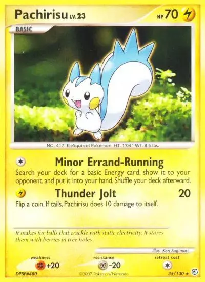 Pachirisu 35/130 Diamond & Pearl Pokemon card