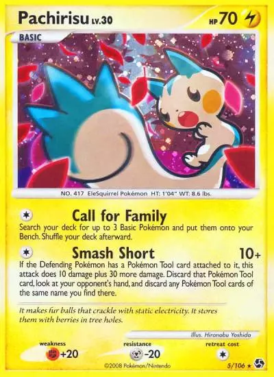 Pachirisu 5/106 Great Encounters Pokemon card
