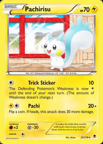 Pachirisu 25/119 Phantom Forces Pokemon card