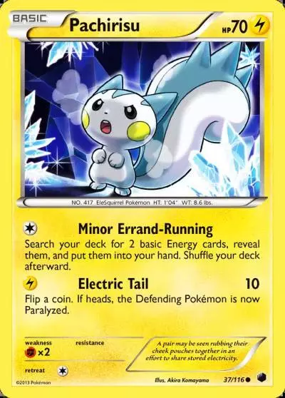 Pachirisu 37/116 Plasma Freeze Pokemon card