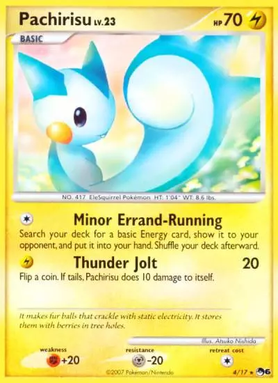 Pachirisu 4/17 POP Series 6 Pokemon card