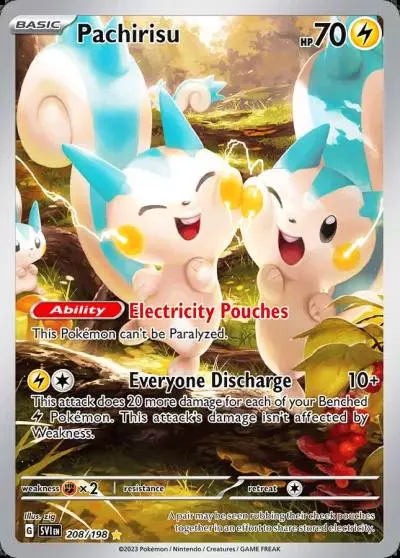 Pachirisu 208/198 Scarlet & Violet Pokemon card