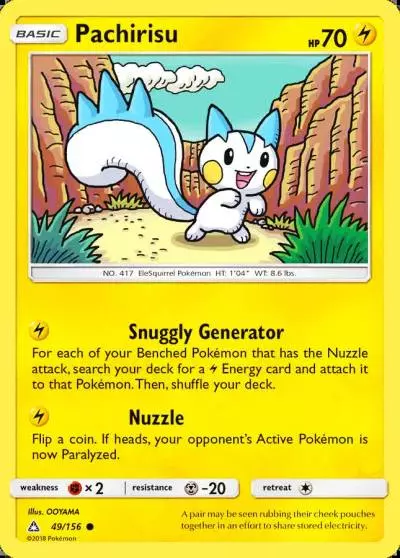 Pachirisu 49/156 Ultra Prism Pokemon card