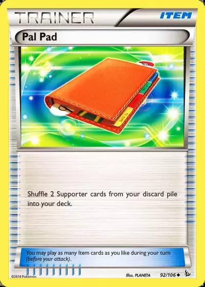 Pal Pad 92/106 Flashfire Pokemon card