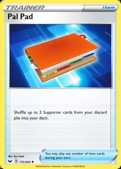Pal Pad 172/202 Sword & Shield Pokemon card
