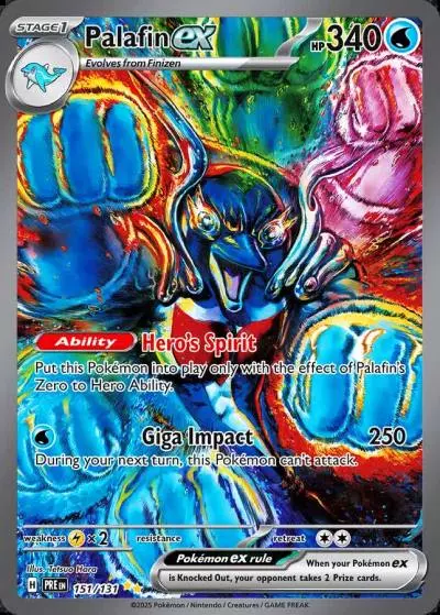 Palafin ex 151/131 Prismatic Evolutions Pokemon card