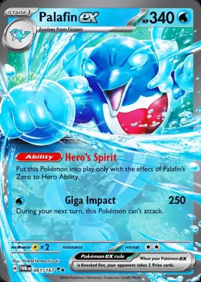 Palafin ex 61/167 Twilight Masquerade Pokemon card