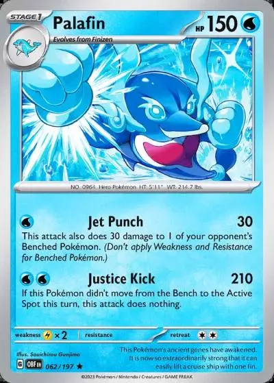 Palafin 62/197 Obsidian Flames Pokemon card