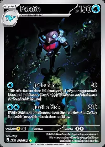Palafin 225/91 Paldean Fates Pokemon card