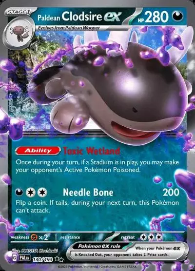 Paldean Clodsire ex 130/193 Paldea Evolved Pokemon card