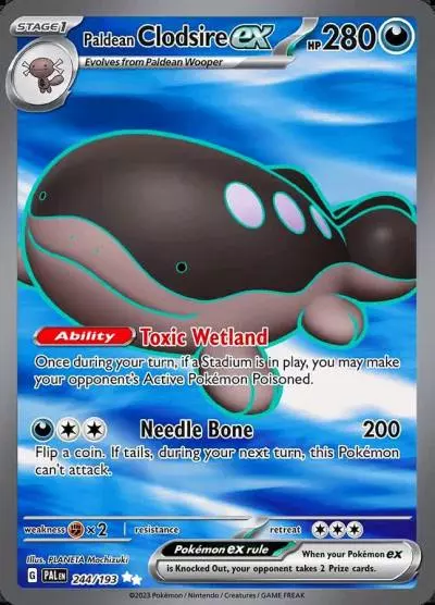 Paldean Clodsire ex 244/193 Paldea Evolved Pokemon card