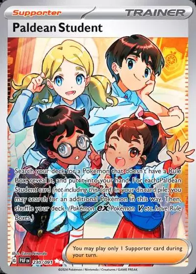 Paldean Student 230/91 Paldean Fates Pokemon card
