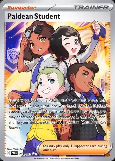 Paldean Student 231/91 Paldean Fates Pokemon card