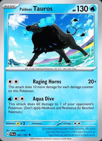 Paldean Tauros 41/193 Paldea Evolved Pokemon card