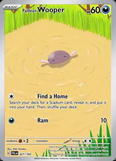 Paldean Wooper 221/193 Paldea Evolved Pokemon card