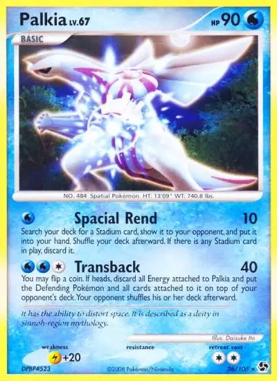 Palkia 26/106 Great Encounters Pokemon card