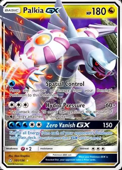 Palkia-GX 101/156 Ultra Prism Pokemon card