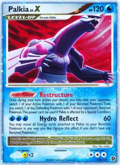 Palkia LV.X 106/106 Great Encounters Pokemon card