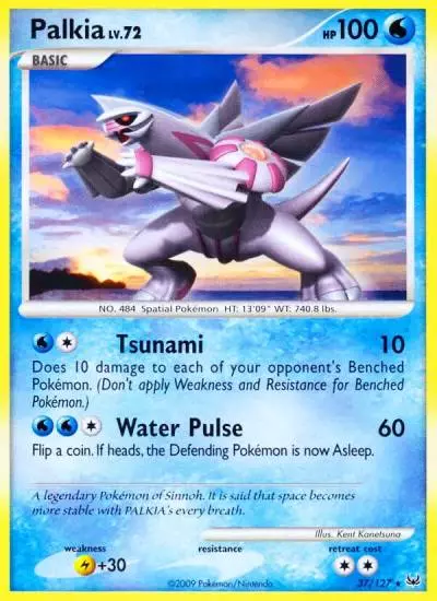 Palkia 37/127 Platinum Pokemon card