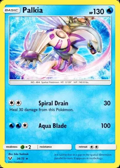 Palkia 24/73 Shining Legends Pokemon card