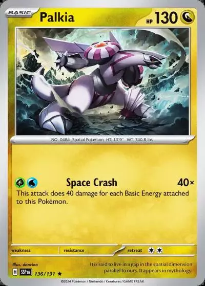 Palkia 136/191 Surging Sparks Pokemon card