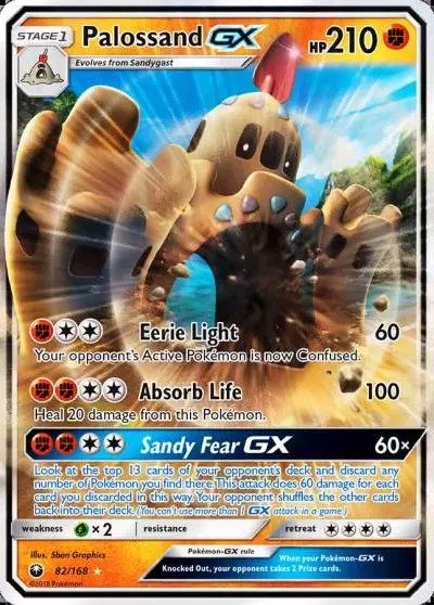 Palossand-GX 82/168 Celestial Storm Pokemon card