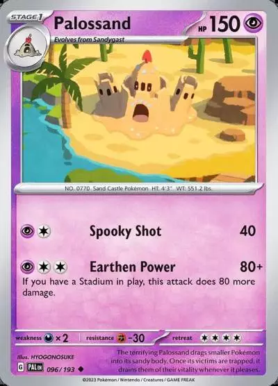 Palossand 96/193 Paldea Evolved Pokemon card