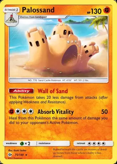 Palossand 75/149 Sun & Moon Pokemon card