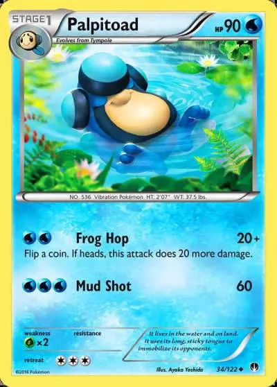 Palpitoad 34/122 BREAKpoint Pokemon card