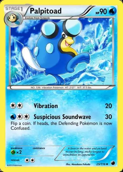 Palpitoad 25/116 Plasma Freeze Pokemon card