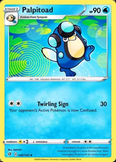 Palpitoad 45/192 Rebel Clash Pokemon card