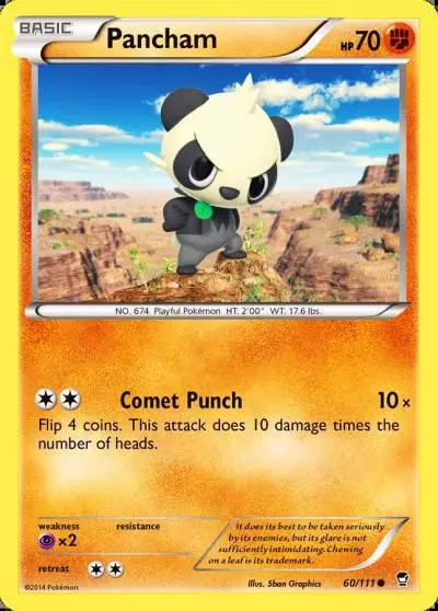 Pancham 60/111 Furious Fists Pokemon card