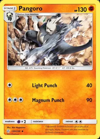 Pangoro 120/236 Cosmic Eclipse Pokemon card