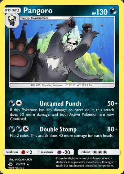 Pangoro 78/131 Forbidden Light Pokemon card
