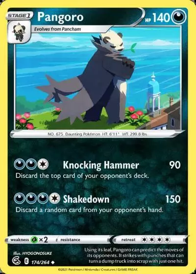 Pangoro 174/264 Fusion Strike Pokemon card