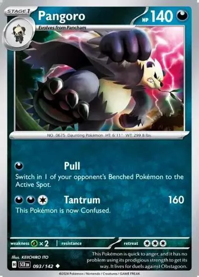 Pangoro 93/142 Stellar Crown Pokemon card