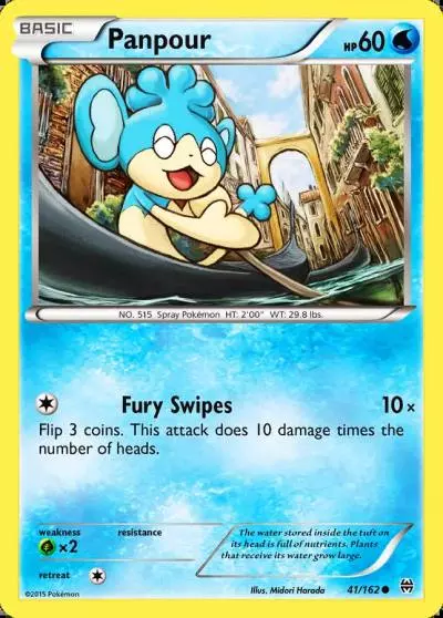 Panpour 41/162 BREAKthrough Pokemon card